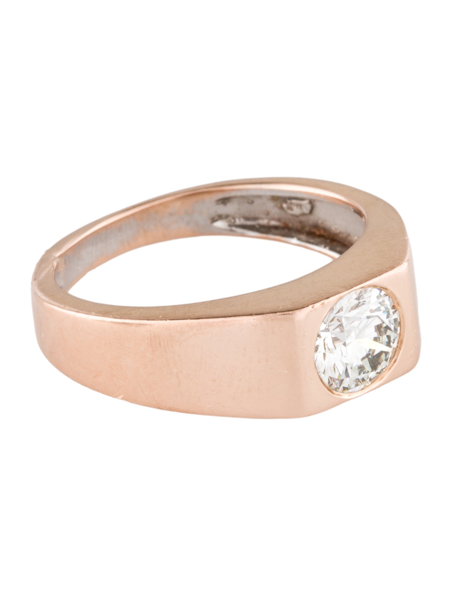 Ring 14K 1.05ct Lab-Grown Diamond Signet