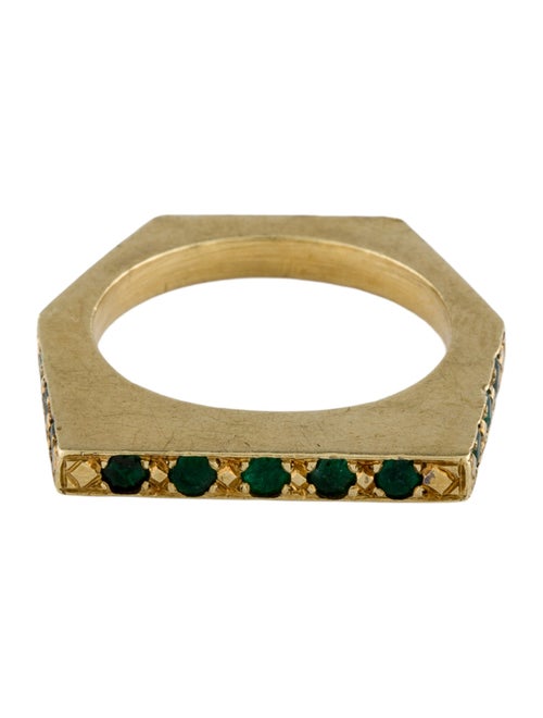 Ring 18K Emerald Geometric Band