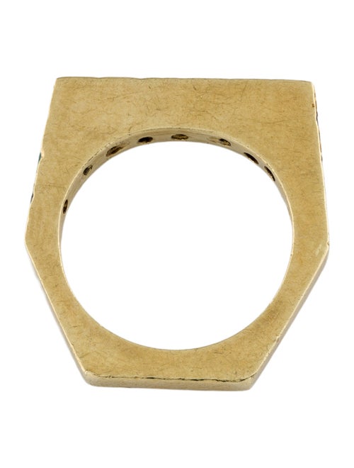 Ring 18K Emerald Geometric Band