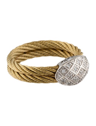Charriol Diamond Pave Two-Tone Cable Ring