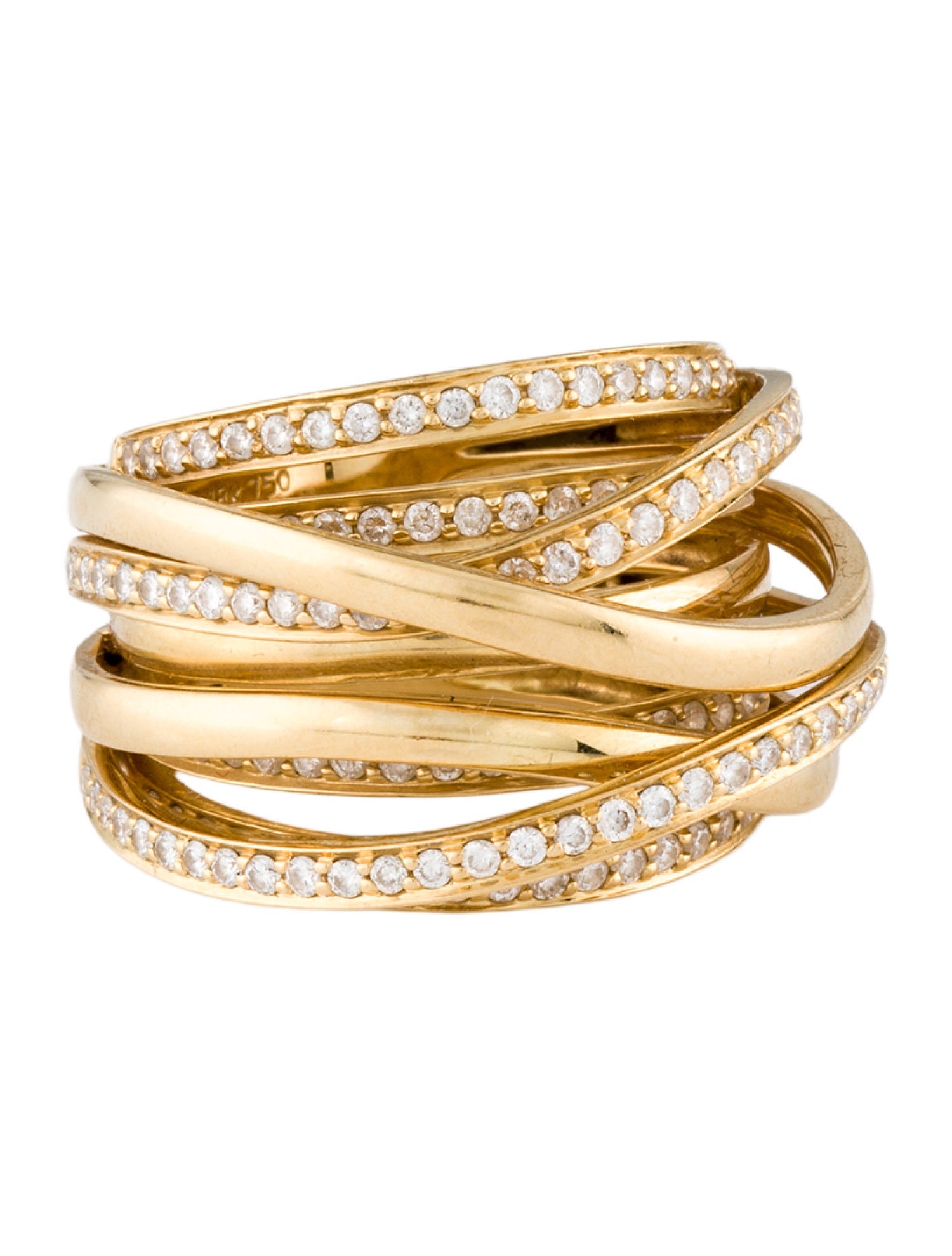 Ring 18K Diamond multirow Band