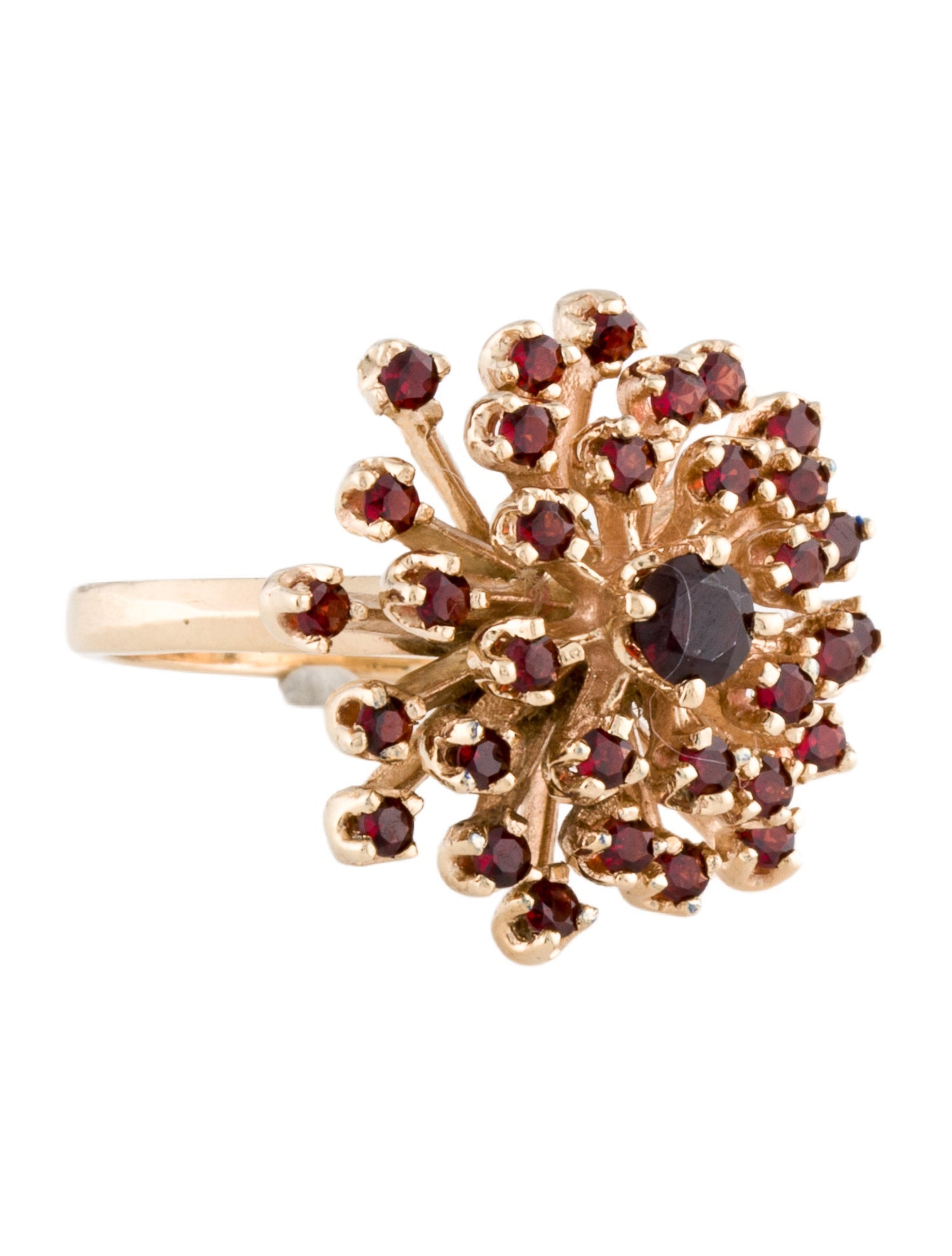 Ring Vintage 14K Garnet Cocktail