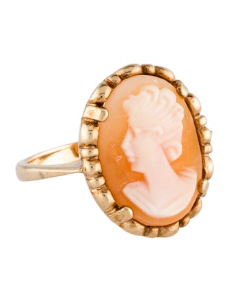 Ring 10K Shell Cameo Ring