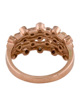 Ring 14K Diamond 5-Row Diamond Ring