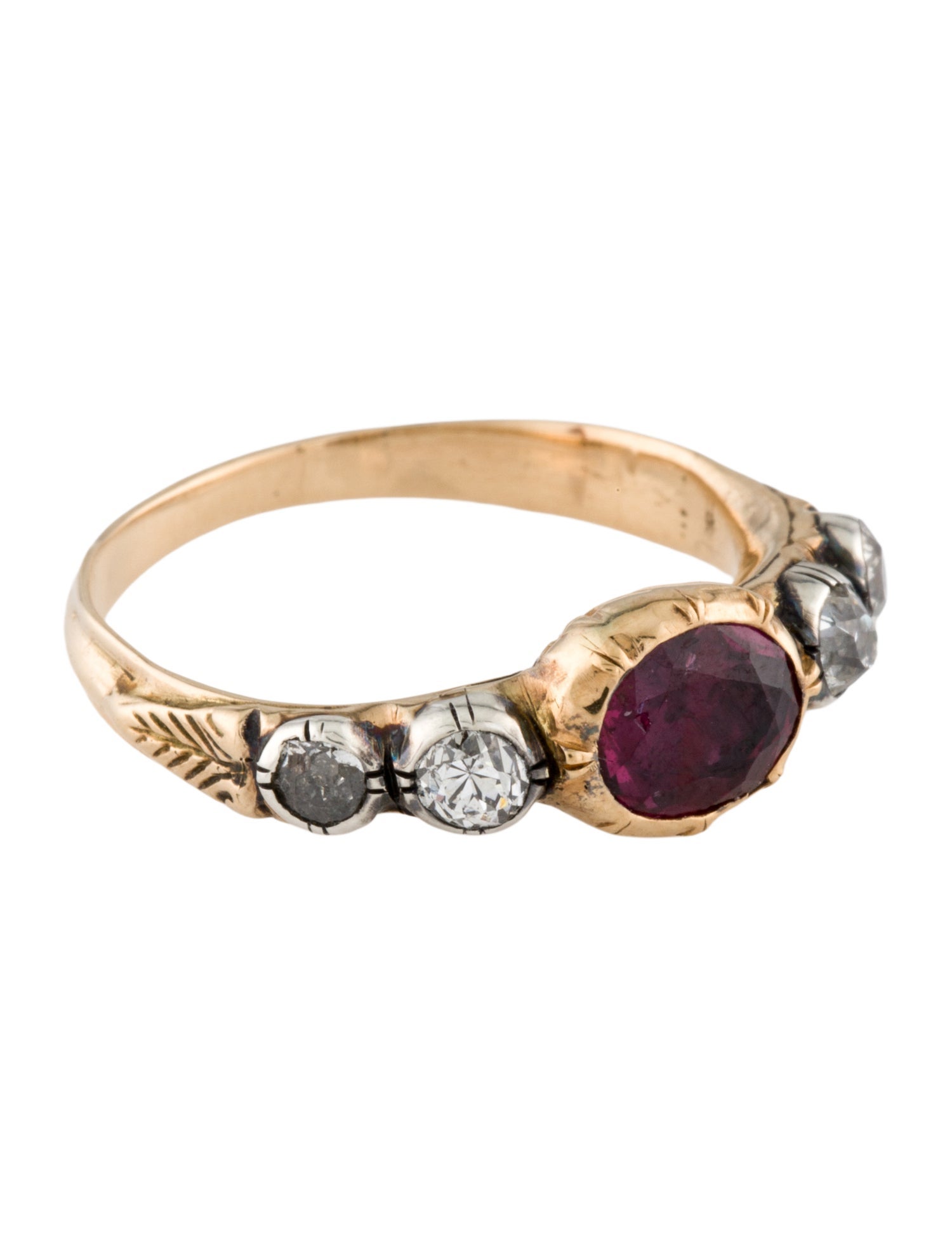 Ring Antique Ruby & Diamond Cocktail