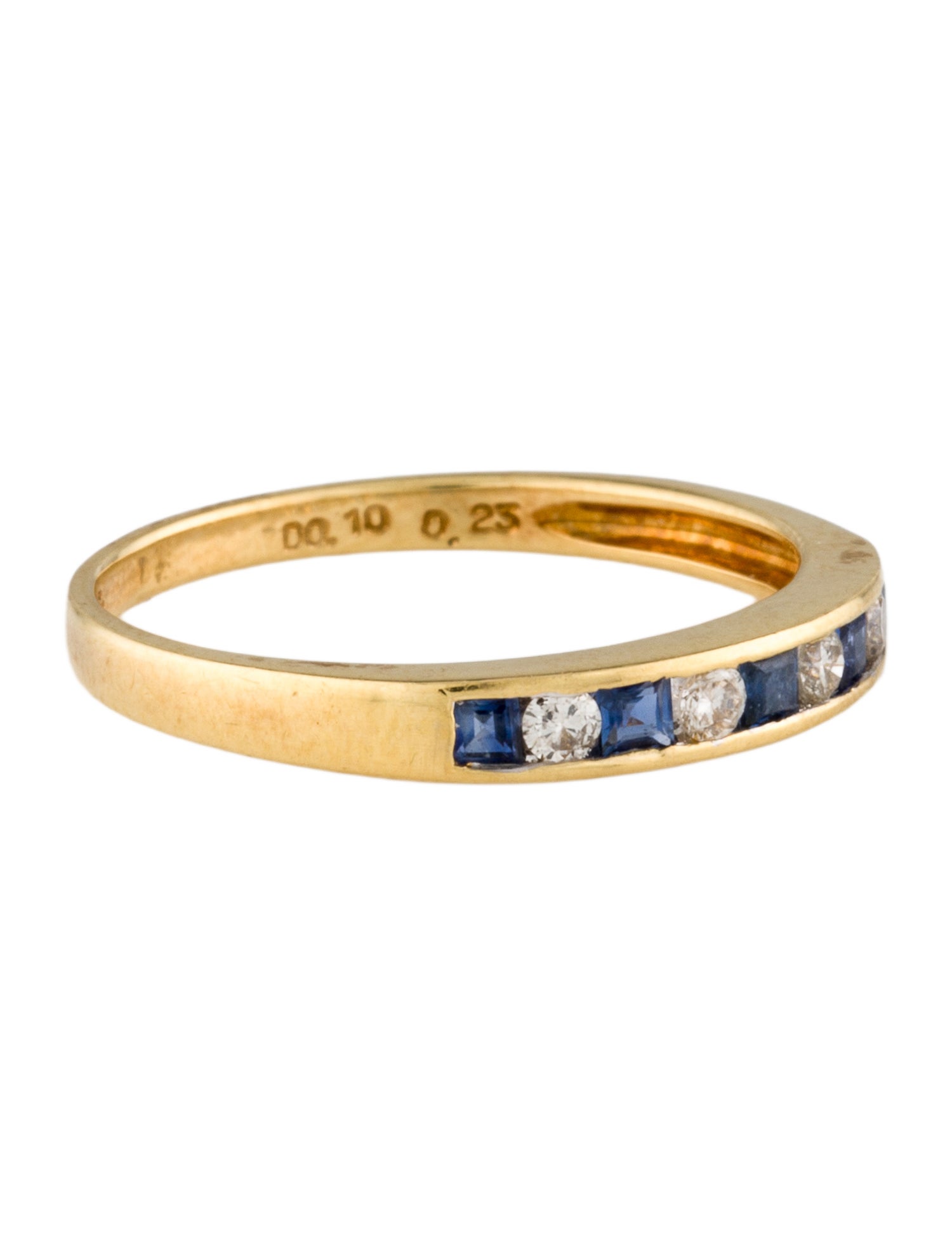 Ring 18K Sapphire & Diamond Band