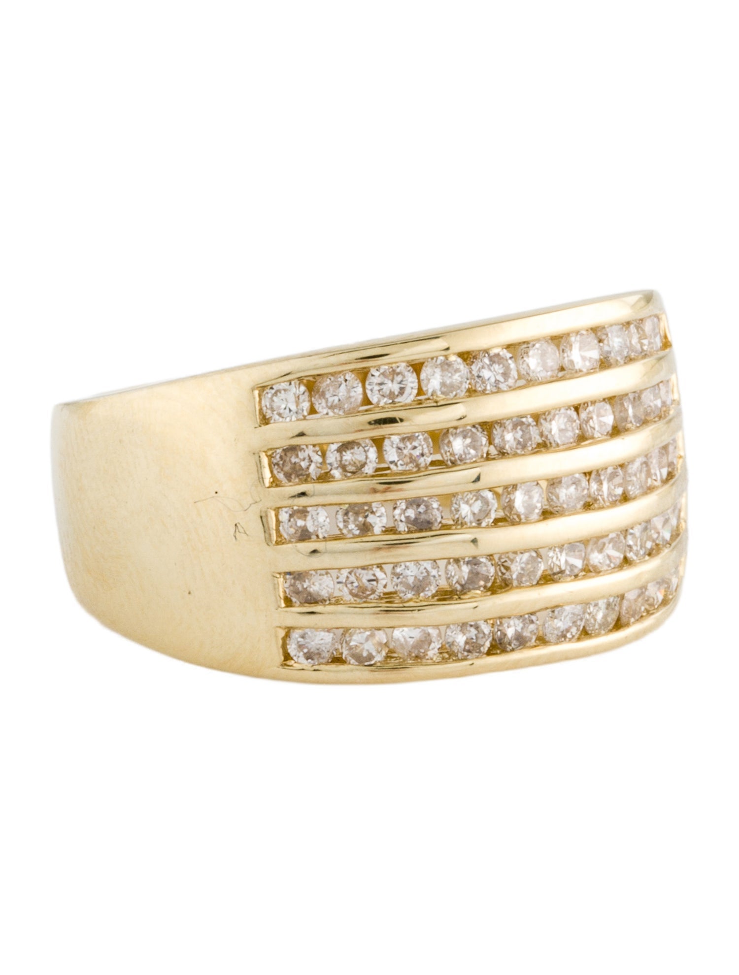 Ring 14K Diamond 5- Row Band
