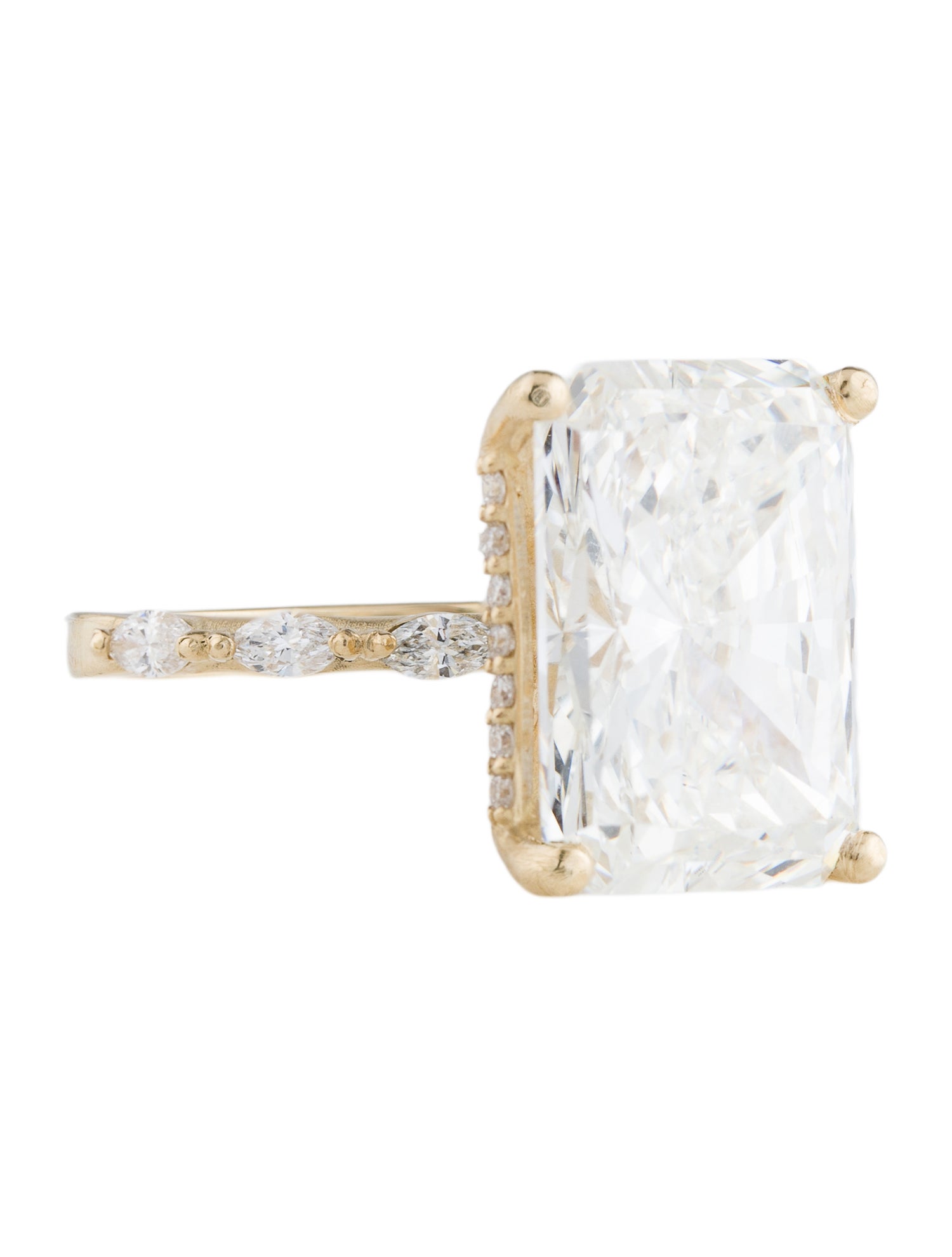 Ring 14K 11.01ct Lab-Grown Diamond Cocktail