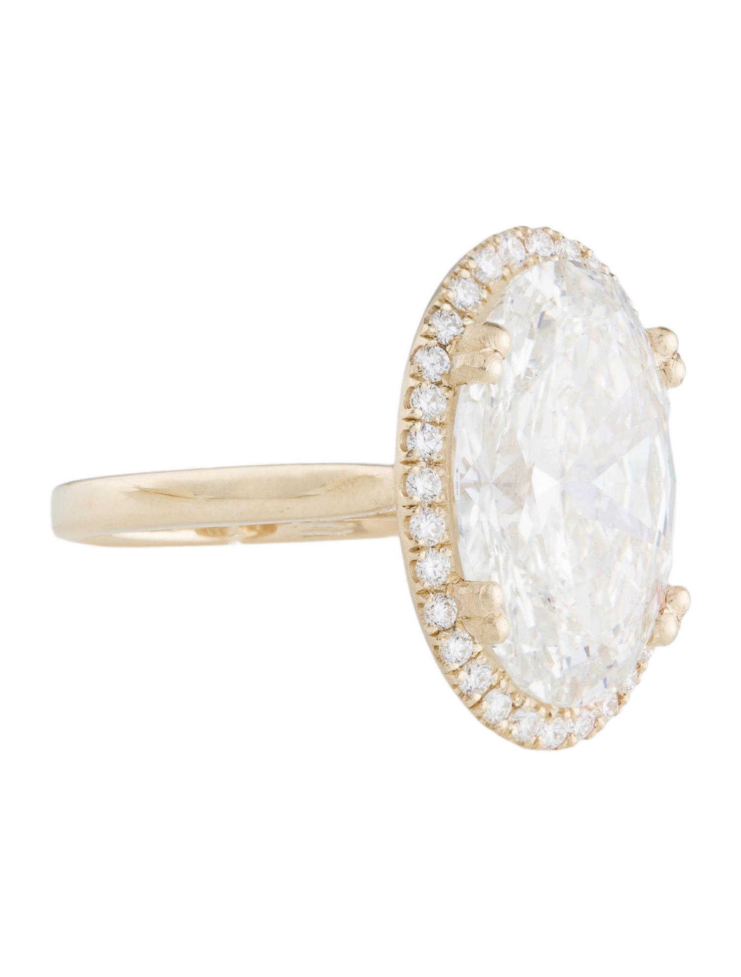 Ring 14K 10.67ct Lab-Grown Diamond Cocktail