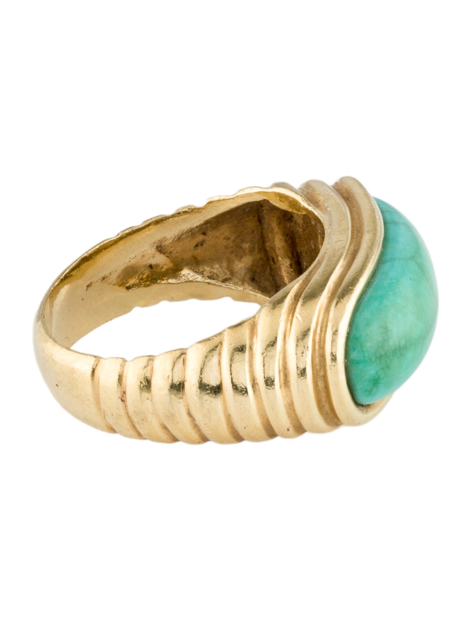 Ring 18K Turquoise Dome