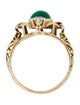 Ring 10K Emerald & Diamond Cocktail Ring