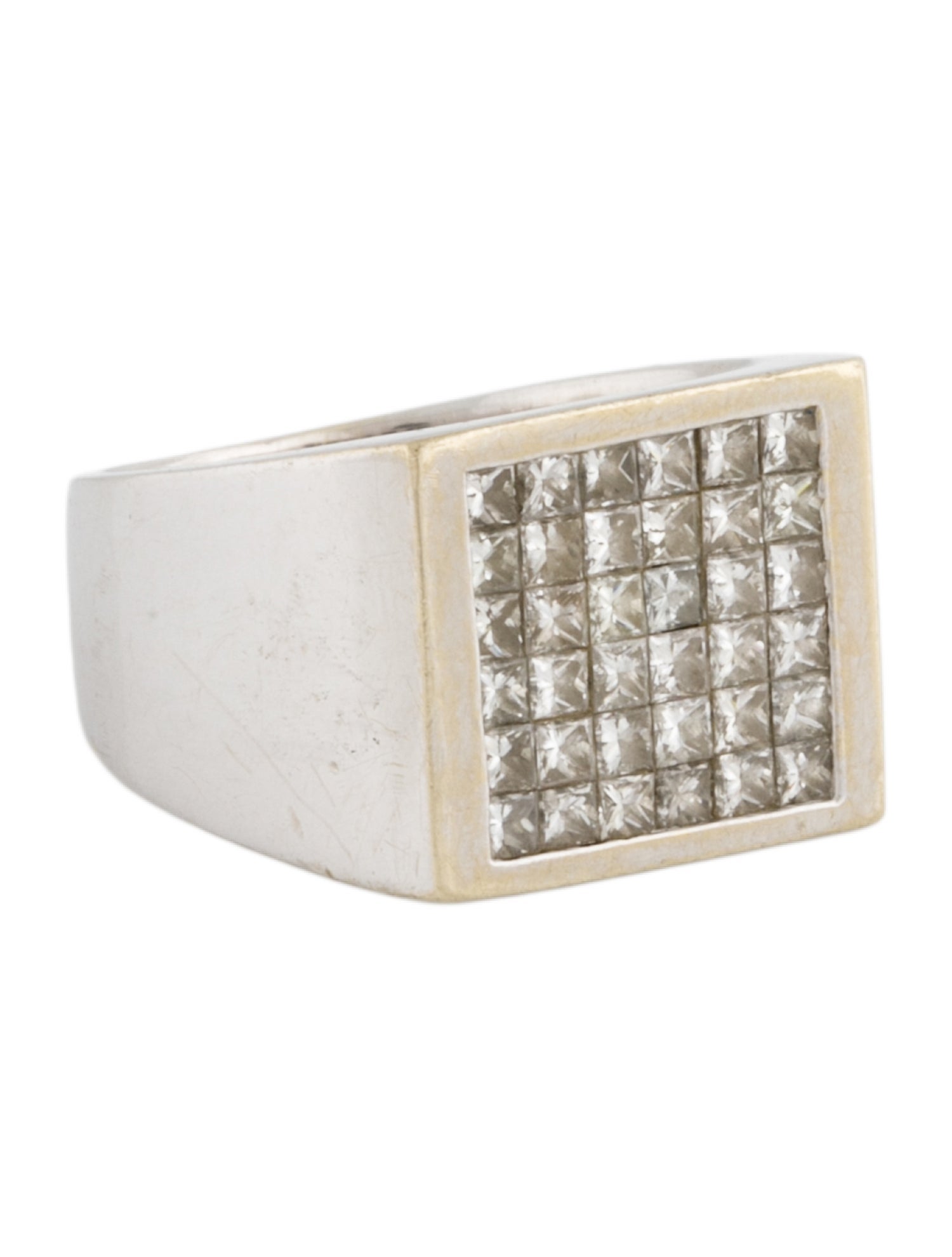 Ring 18K 1.62ctw Diamond Signet Ring