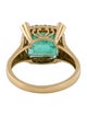 Ring 18K 4.73ct Emerald & Diamond Cocktail Ring