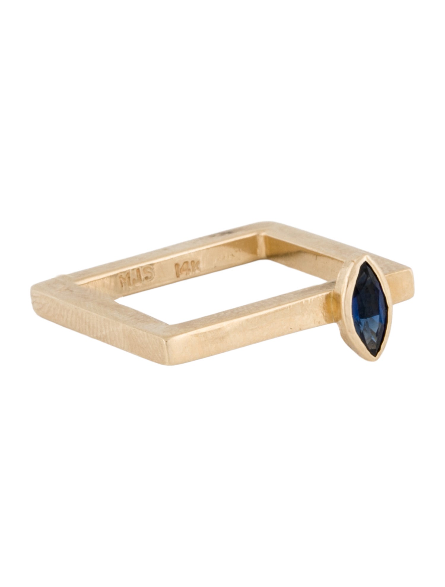 Ring Michelle + Janis Savitt 14K Sapphire Squared Cocktail
