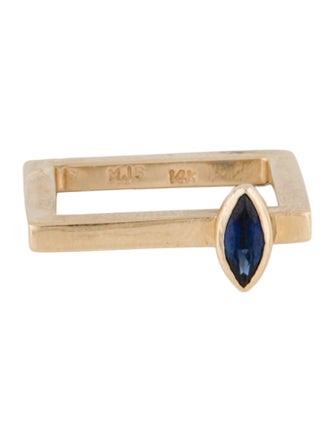 Ring Michelle + Janis Savitt 14K Sapphire Squared Cocktail Ring