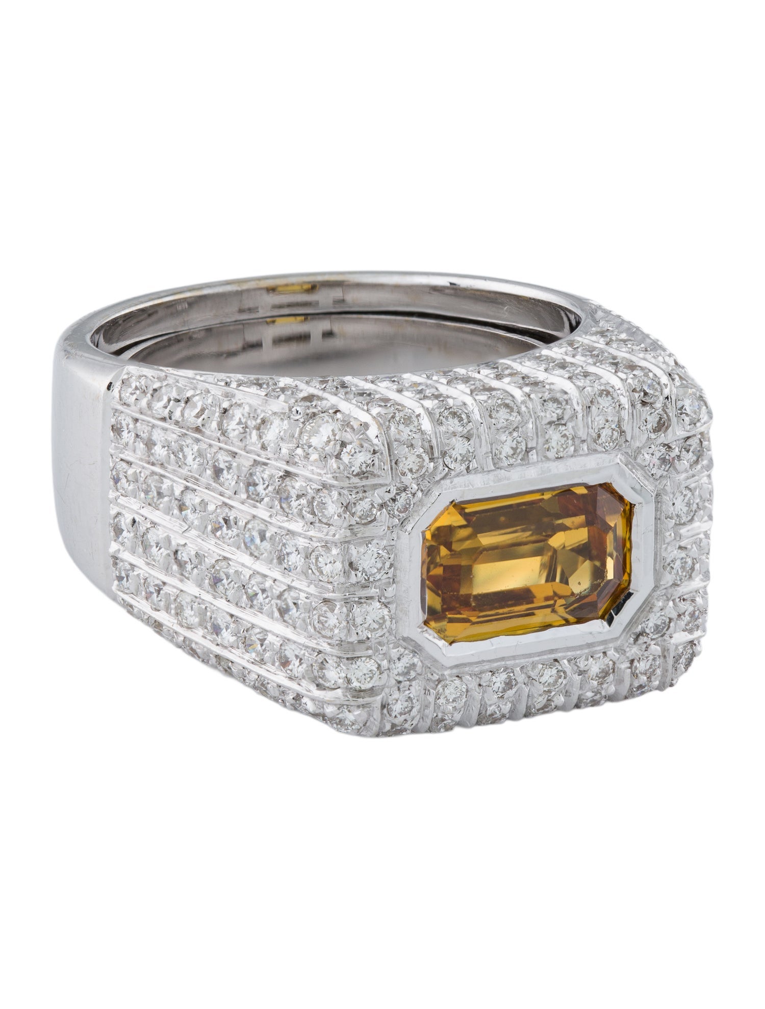 Ring 18K 2.39ct Sapphire & Diamond Cocktail