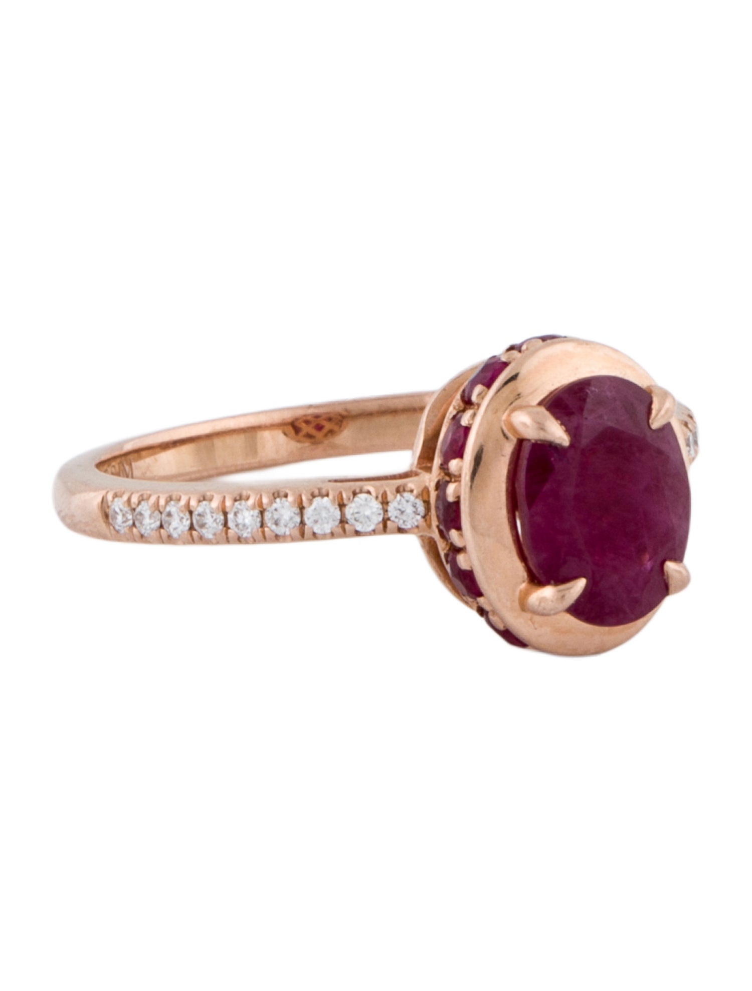 Ring 14K Ruby & Diamond Cocktail
