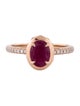 Ring 14K Ruby & Diamond Cocktail Ring