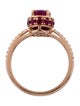Ring 14K Ruby & Diamond Cocktail Ring