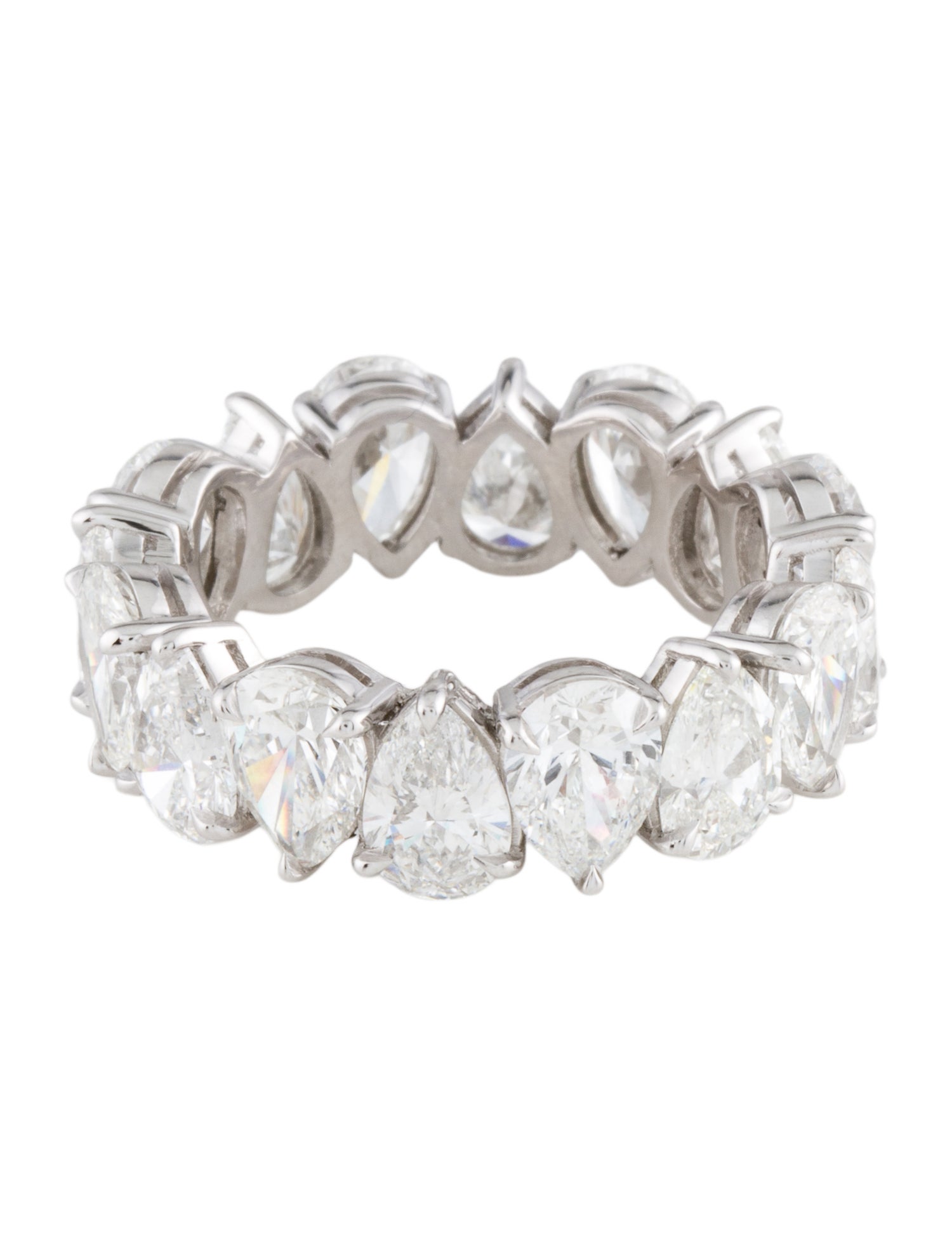 Ring Platinum 9.86ctw Lab-Grown Diamond Eternity Band