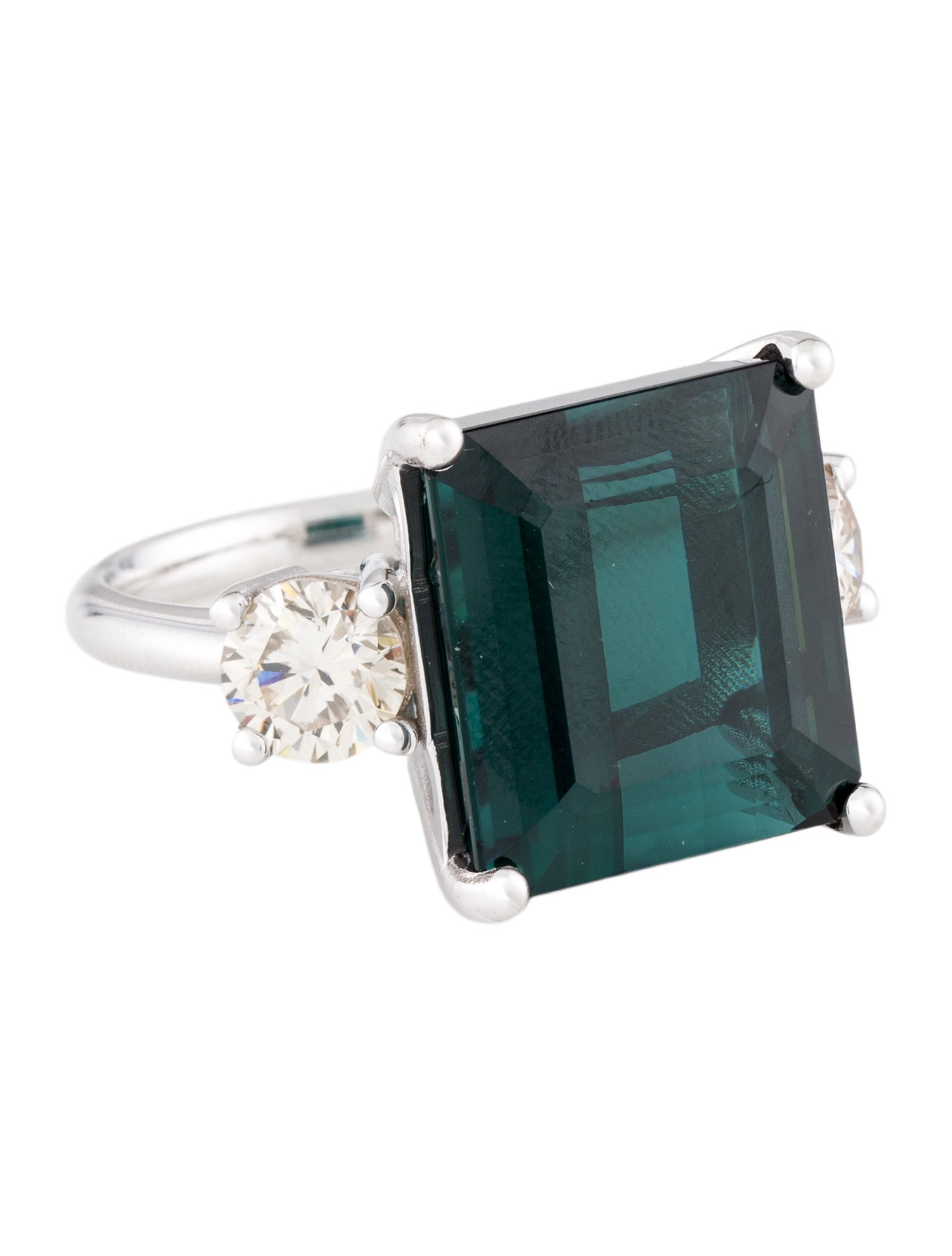 Ring 14K 12.82ct Tourmaline & Diamond Cocktail
