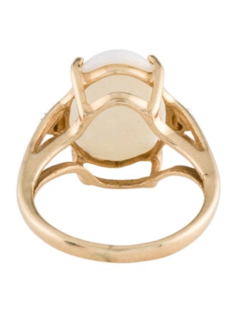 Ring 14K Opal & Diamond Cocktail Ring
