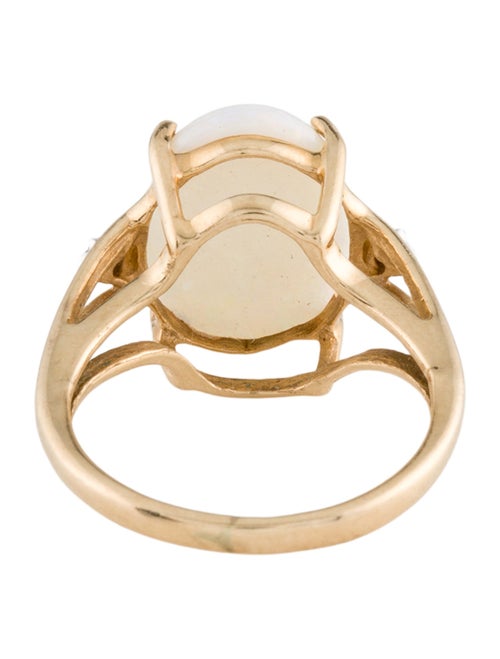 Ring 14K Opal & Diamond Cocktail Ring