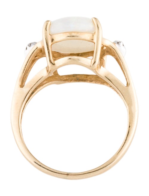 Ring 14K Opal & Diamond Cocktail Ring