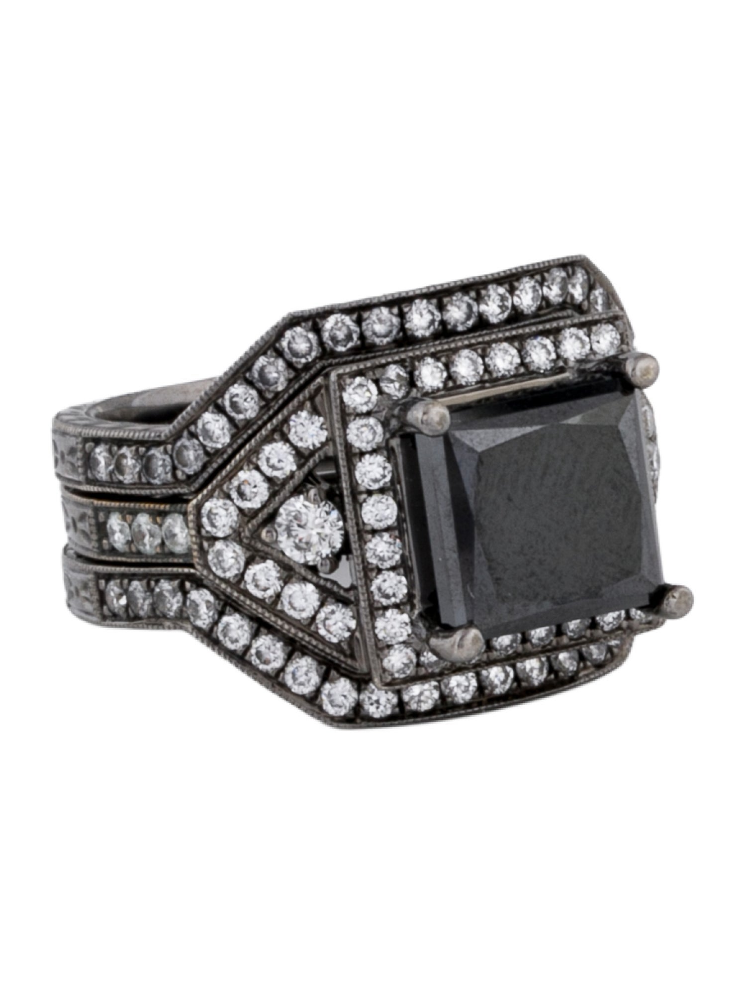 Ring 14K Diamond Cocktail & Ring Guards