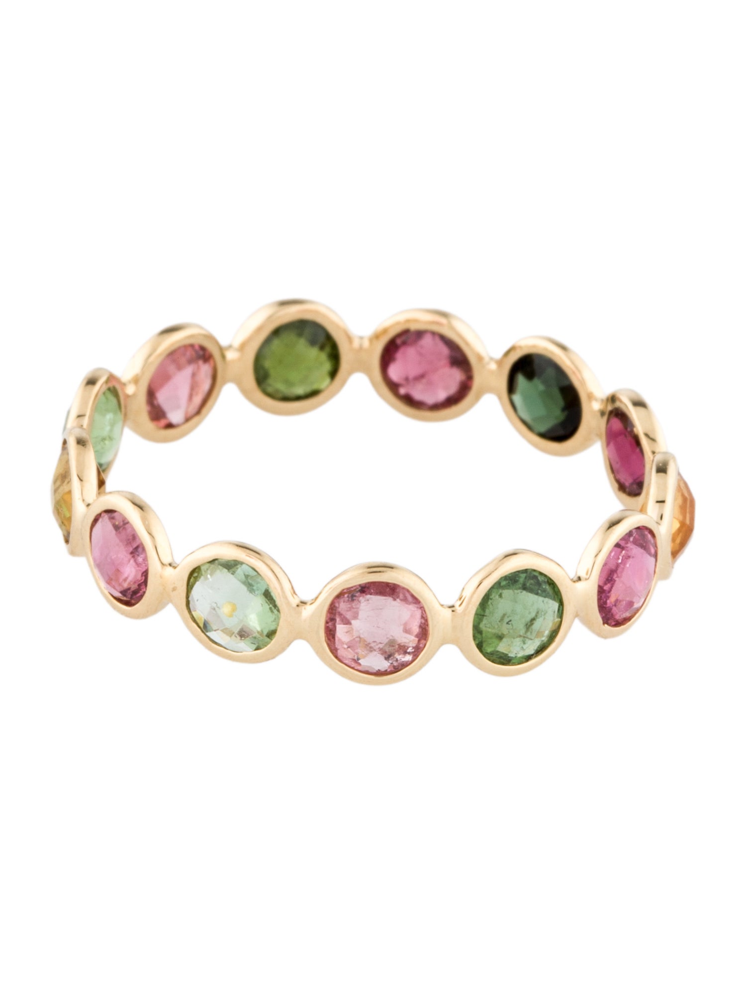 Ring 18K Multicolor Tourmaline Eternity Band