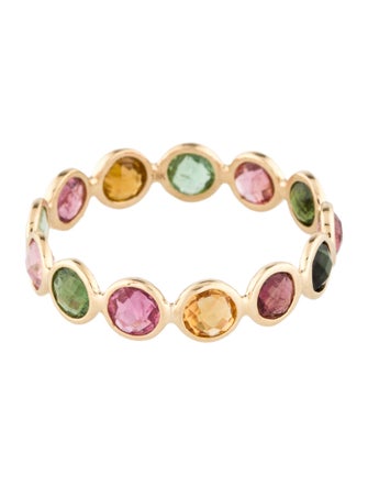 Ring 18K Multicolor Tourmaline Eternity Band
