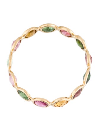 Ring 18K Multicolor Tourmaline Eternity Band