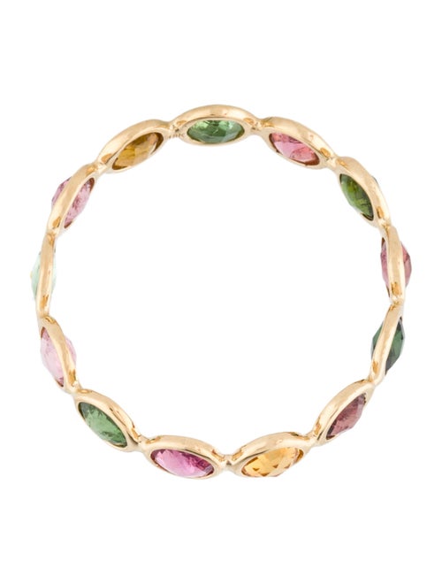 Ring 18K Multicolor Tourmaline Eternity Band