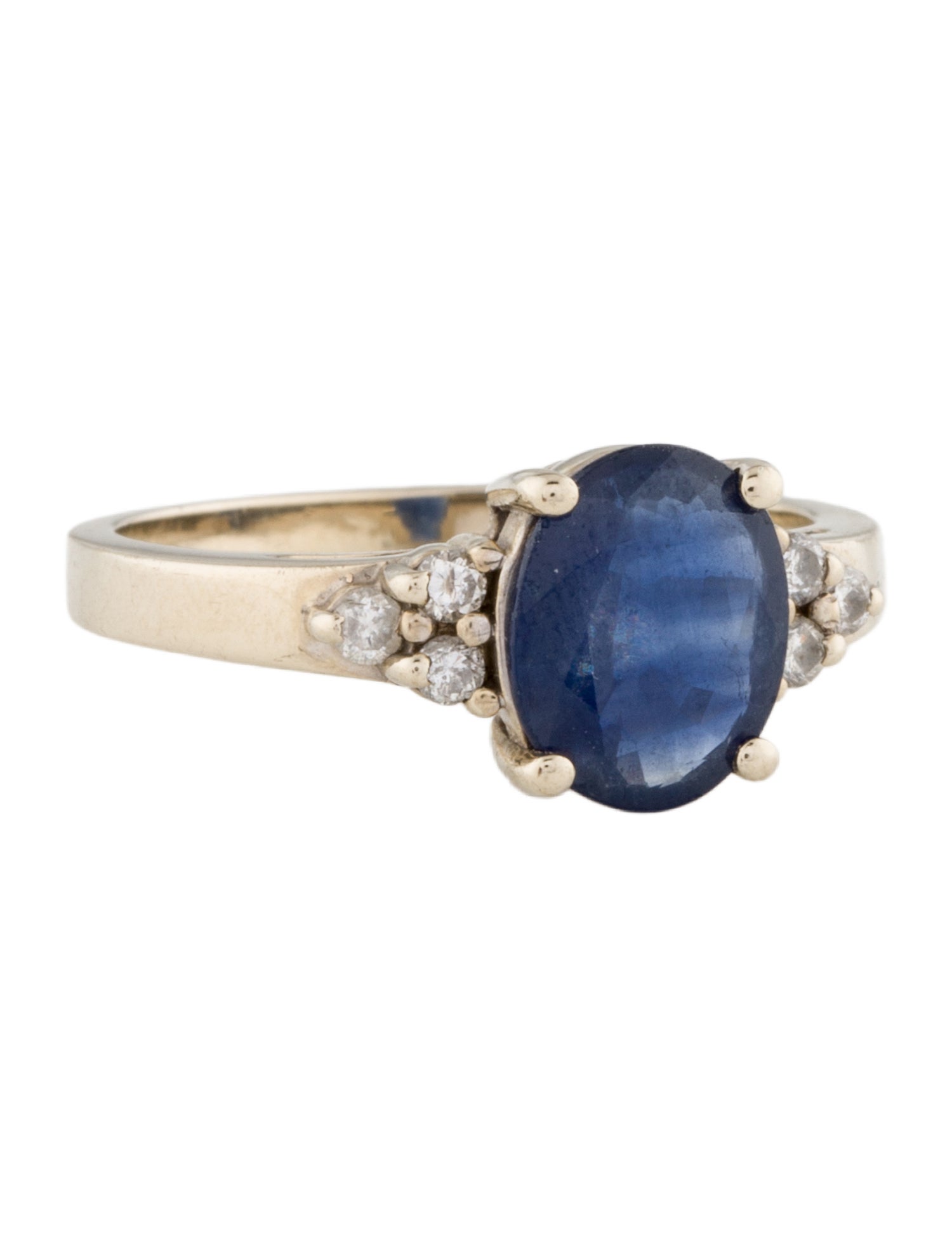 Ring 14K Sapphire & Diamond Cocktail Ring