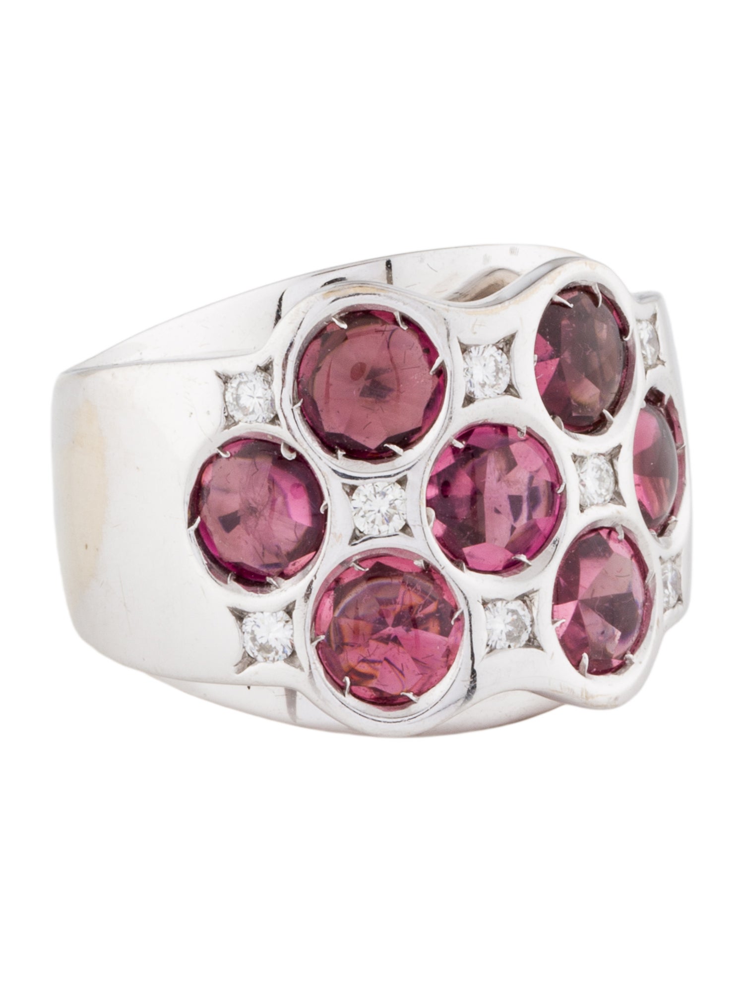 Ring Bibigi' 18K Tourmaline & Diamond Band