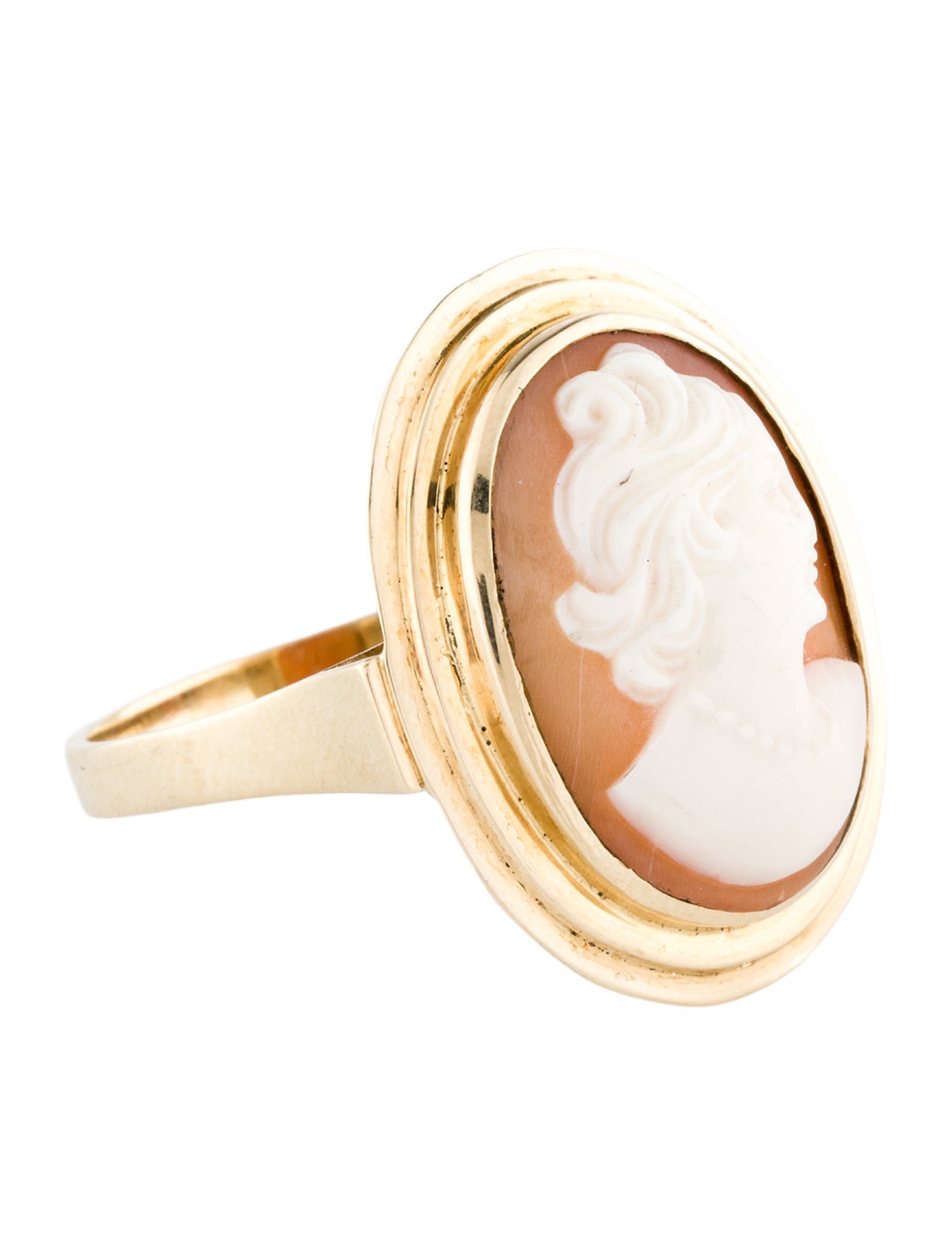 Ring 14K Shell Cameo