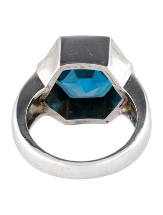 Ring 14K 9.12ct Topaz & Diamond Cocktail Ring