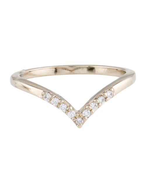 Ring 14K Diamond Chevron Band