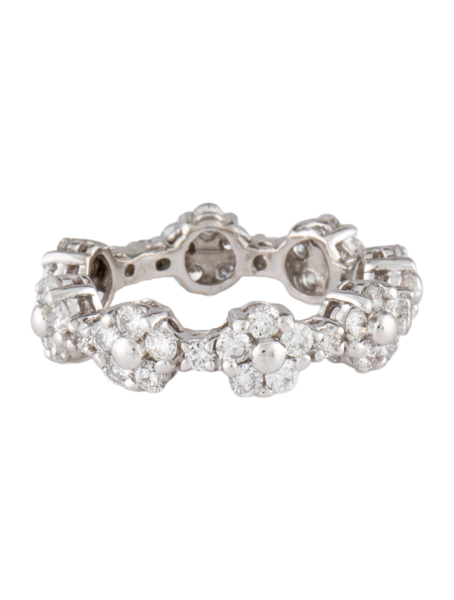 Ring 14K 1.37ctw Diamond Eternity Flower