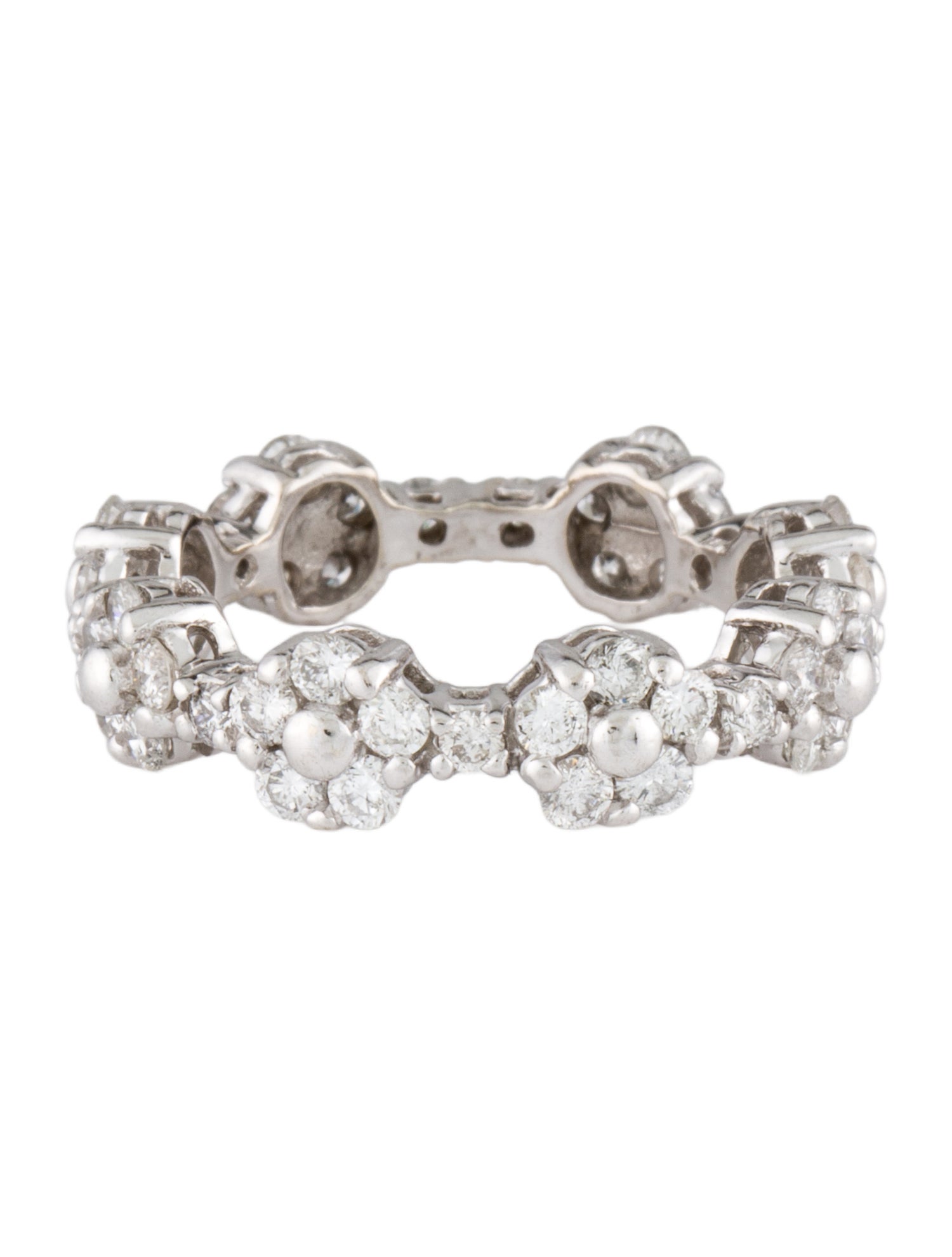 Ring 14K 1.37ctw Diamond Eternity Flower