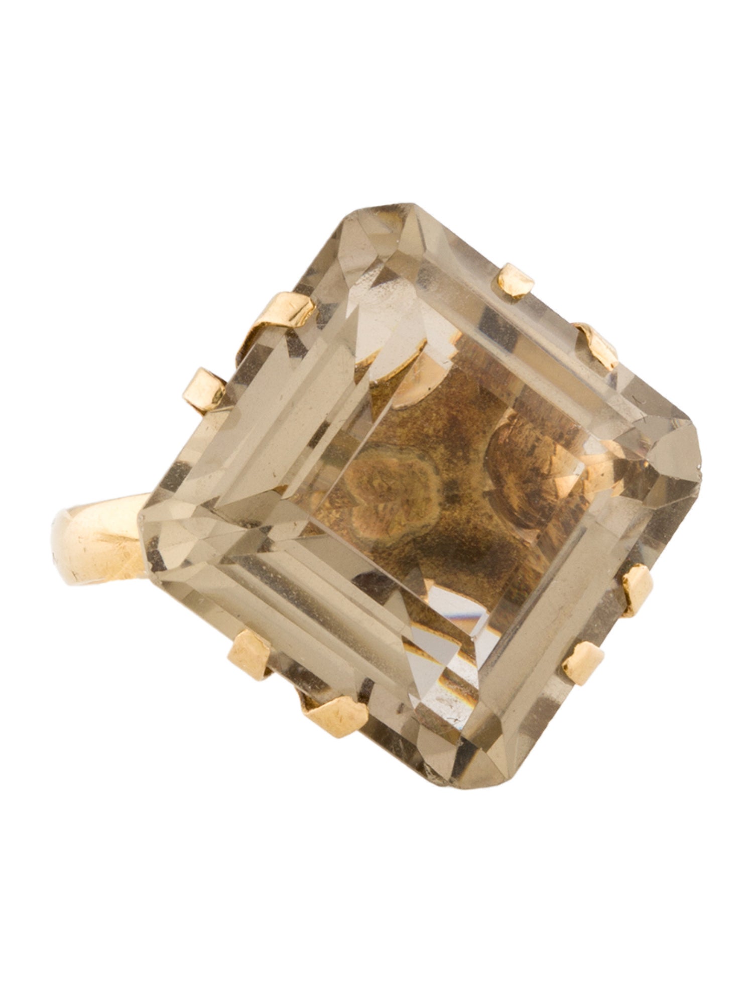 Ring 18K Smoky Quartz Cocktail