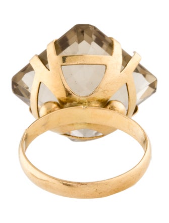 Ring 18K Smoky Quartz Cocktail Ring