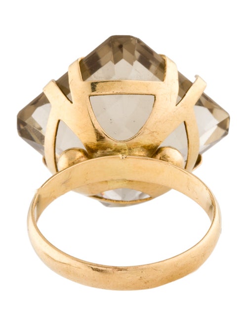 Ring 18K Smoky Quartz Cocktail Ring