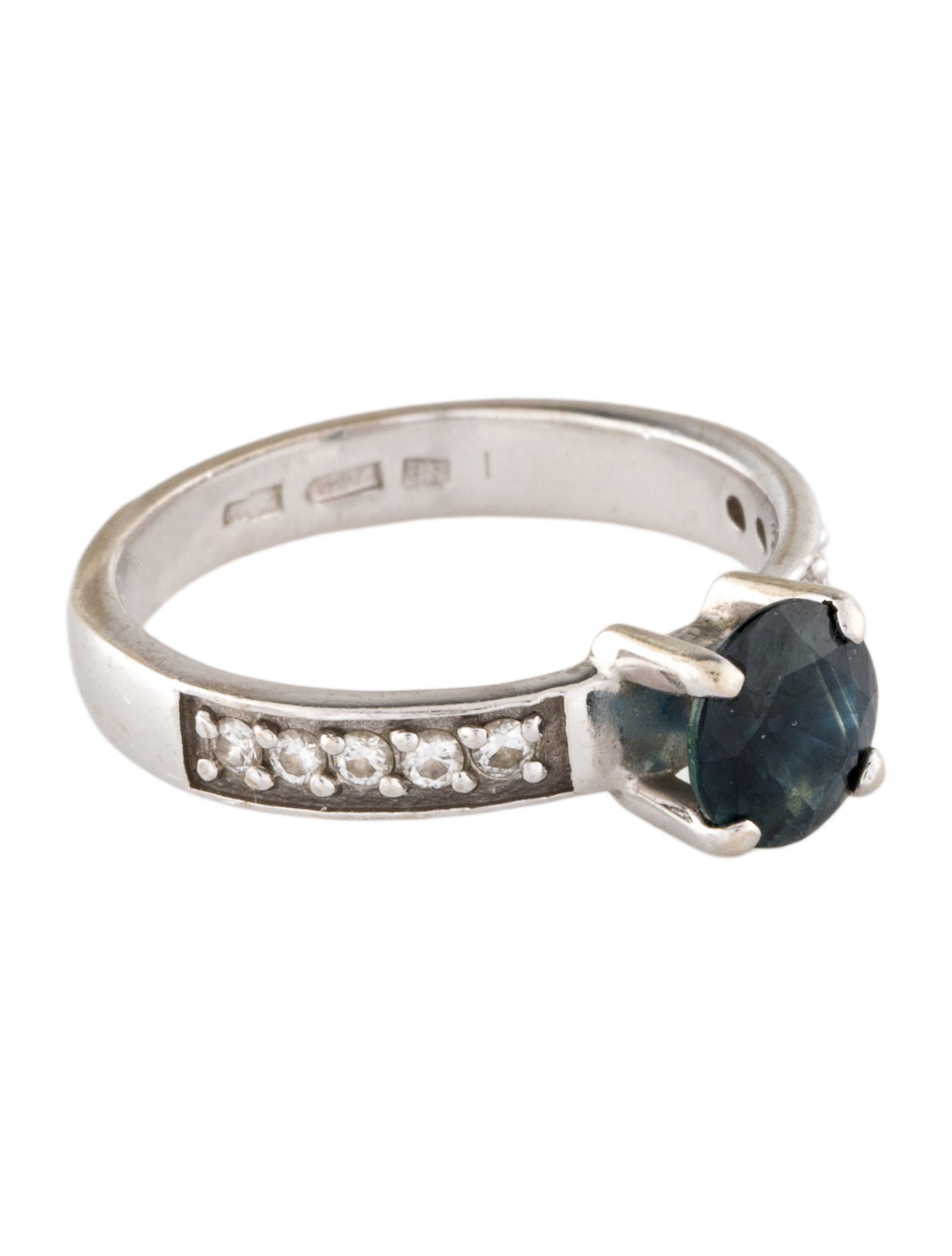 Ring 14K Sapphire & Diamond Cocktail