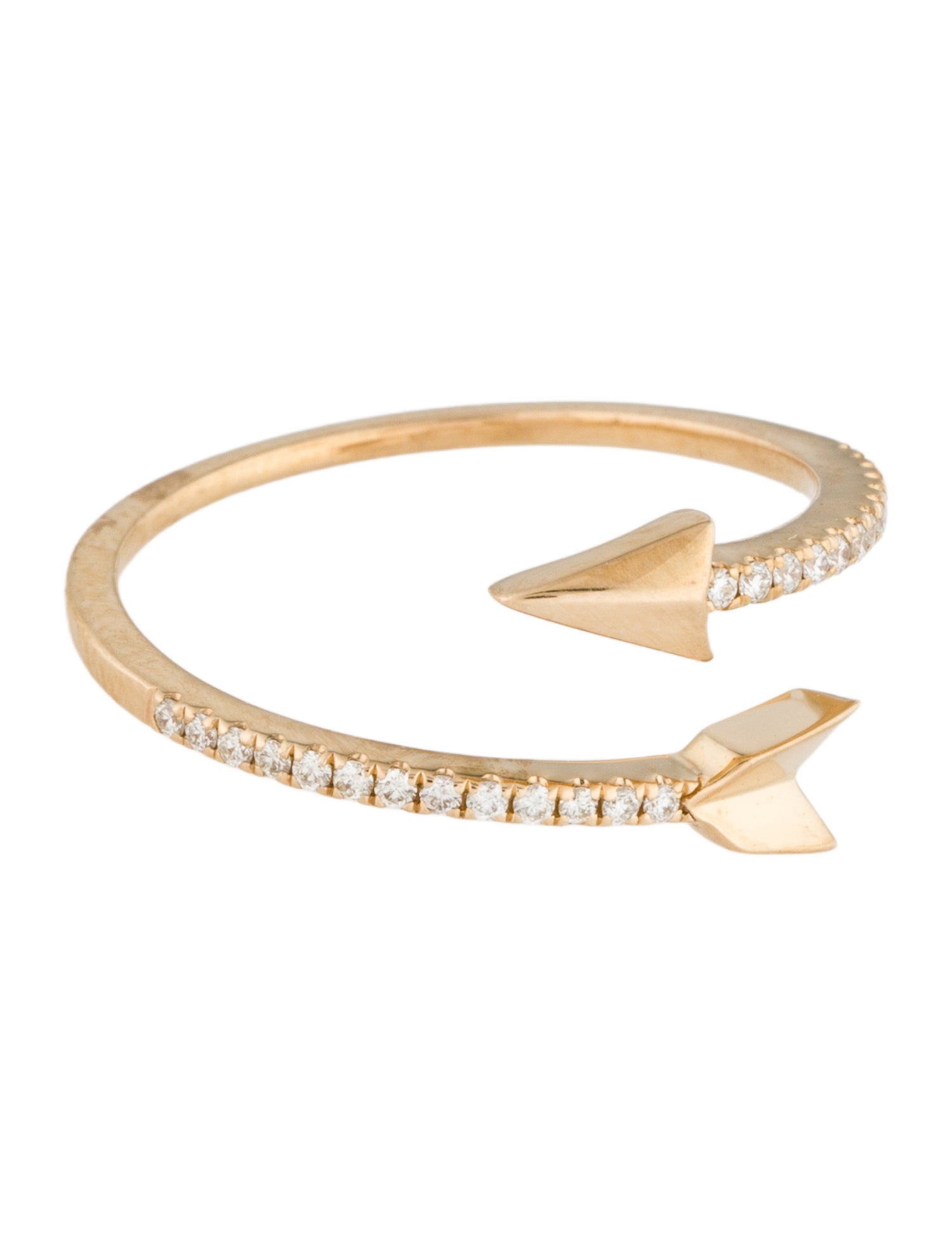 Ring 14K Diamond Pavé Arrow Wrap Ring