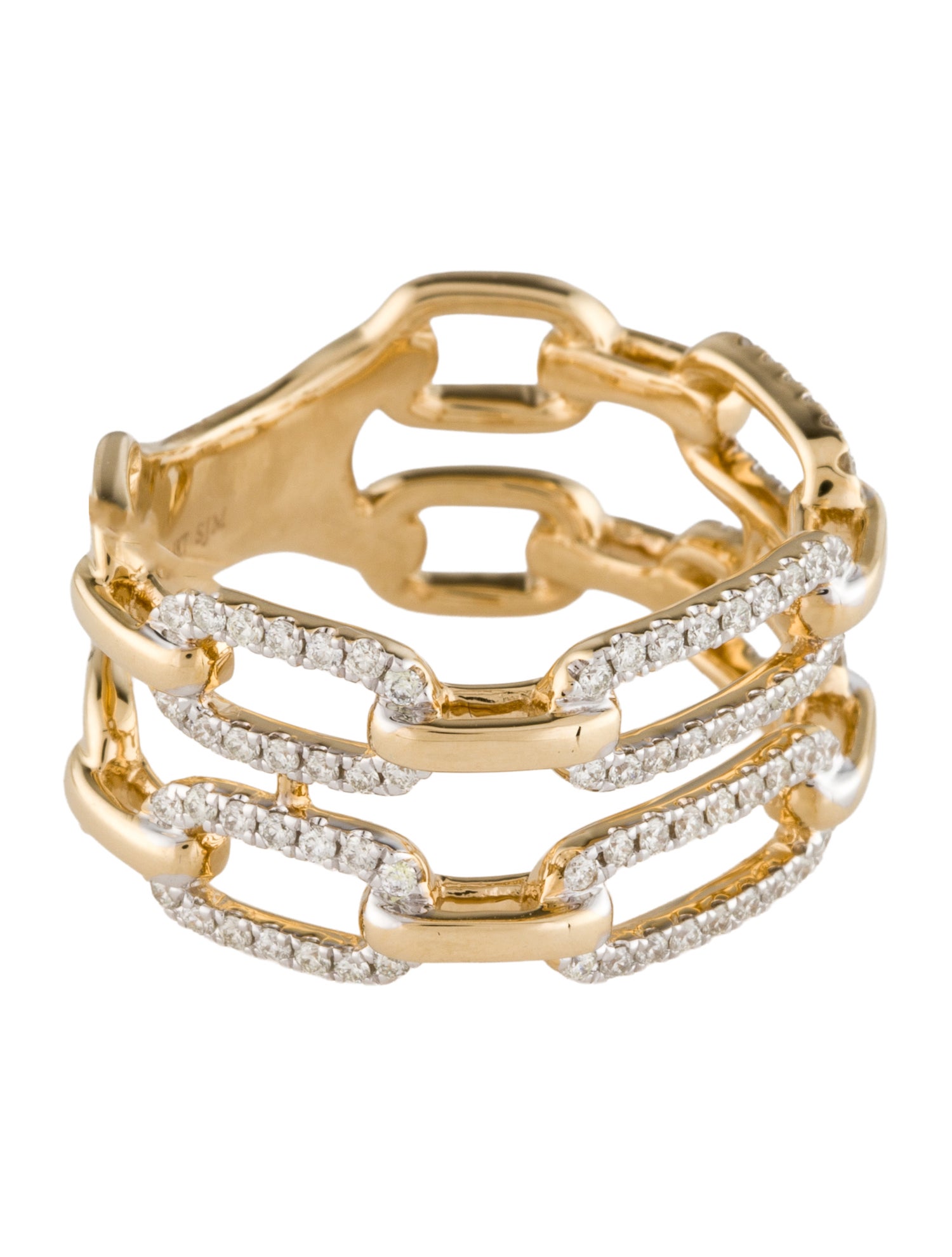 Ring 14K Diamond Chain Band