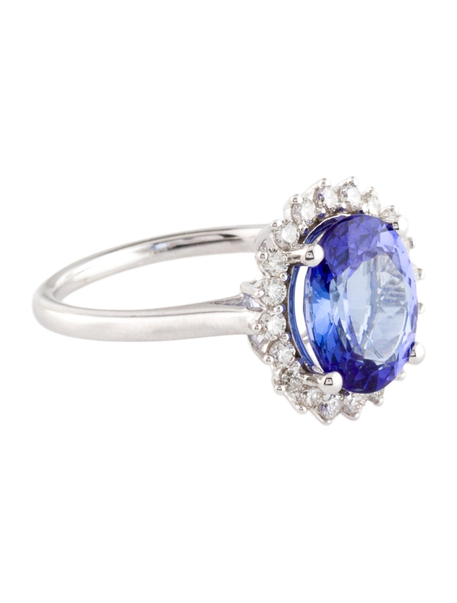 Ring 14K 3.31ct Tanzanite & Diamond Cocktail Ring