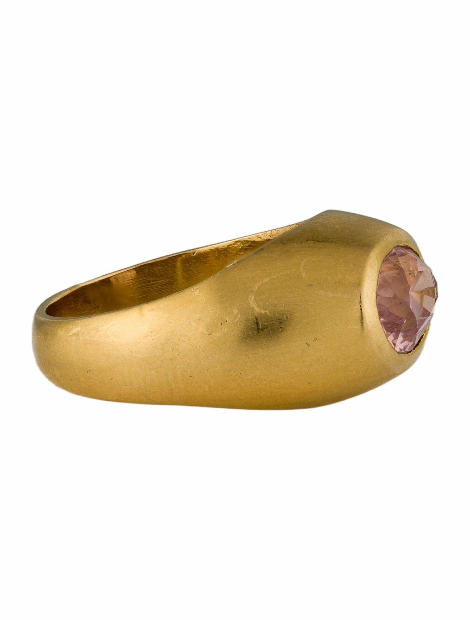 Ring 22K 3.14ct Unheated Padparadscha Sapphire Cocktail