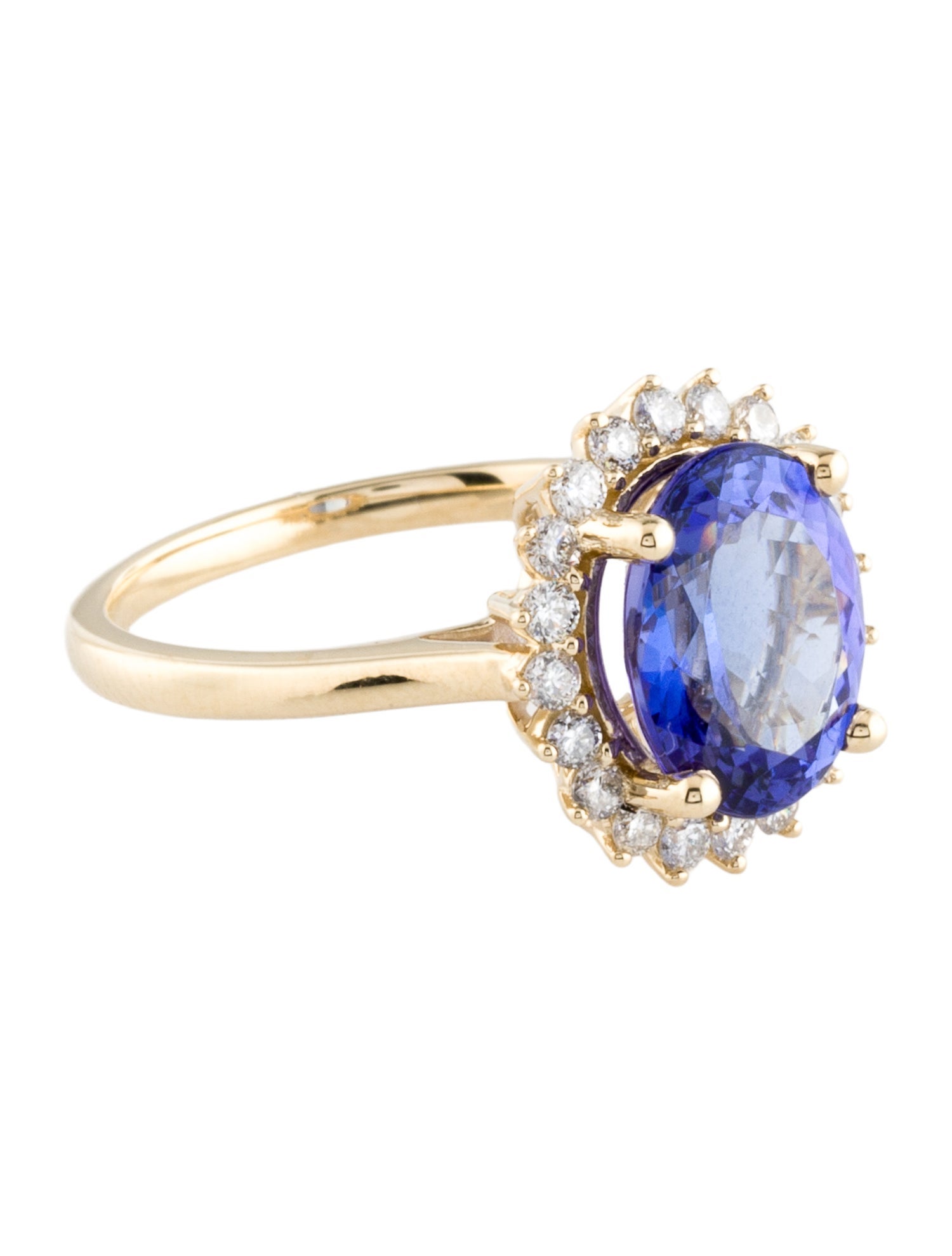 Ring 14K 3.68ct Tanzanite & Diamond Cocktail Ring