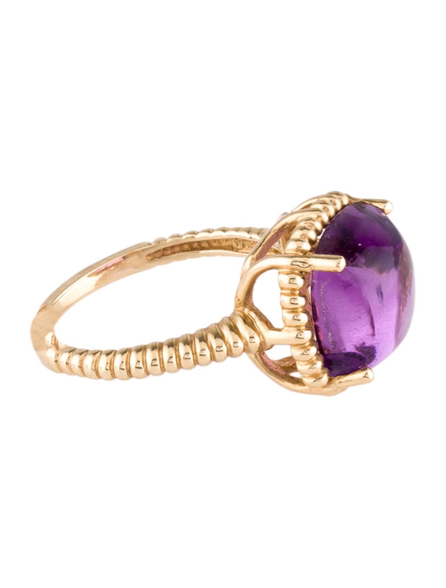 Ring 14K 4.27ct Amethyst Cocktail
